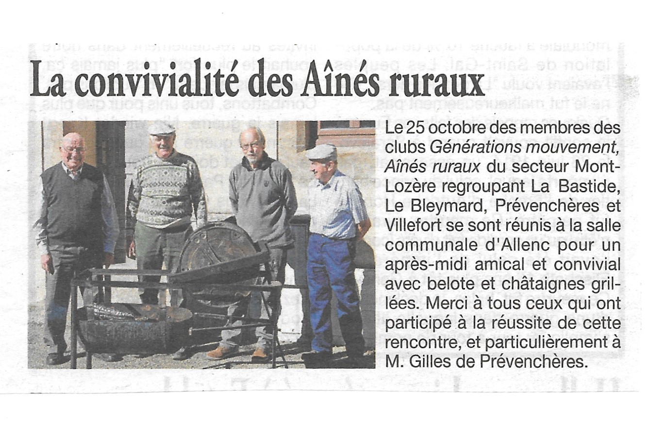 Article Lozère Nouvelle