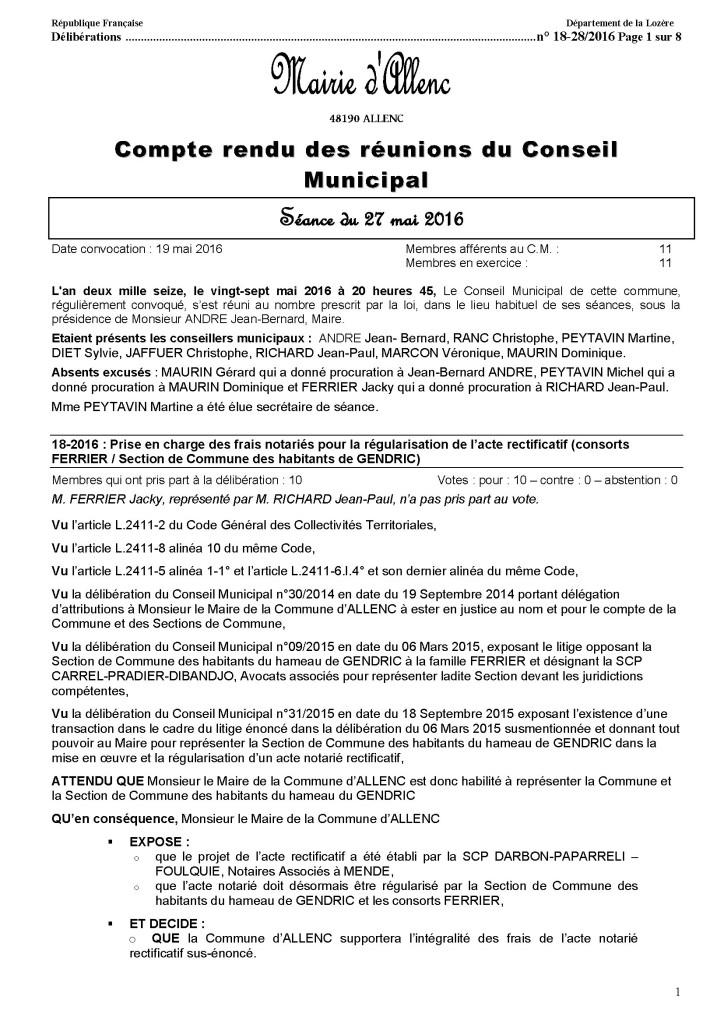 CR 27 mai 2016 Page 1